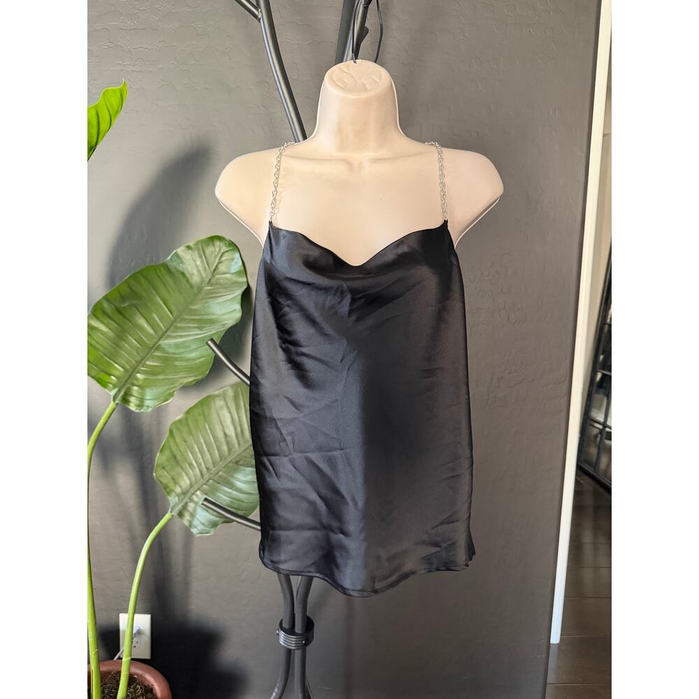 Mary Wyatt London Satin Chain Strap Cowl Top – Size UK 10 (US 6) – Worn Once